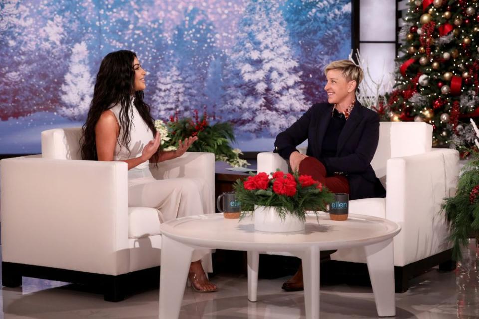 Kim Kardashian West (L) and Ellen DeGeneres | Michael Rozman/Warner Bros