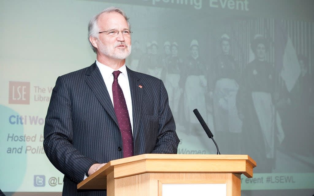 Professor Craig Calhoun, speaking at the London School of Economics, was paid £1.7 million over four years - London School of Economics