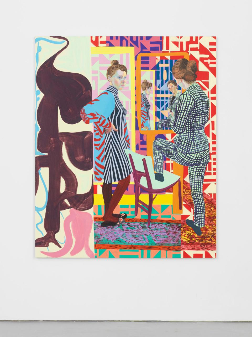 Aliza Nisenbaum. "Patricia and I Boogie on Broadway" (2019). Oil on linen. Aliza
Nisenbaum
Collection of Jacky Aizenman. Image courtesy of the 
Anton Kern Gallery, New York.
