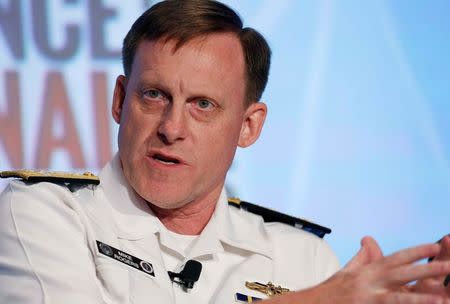 National Security Agency (NSA) Director Admiral Michael Rogers participates in a session at the third annual Intelligence and National Security Summit in Washington, U.S., September 8, 2016. REUTERS/Gary Cameron/File Photo