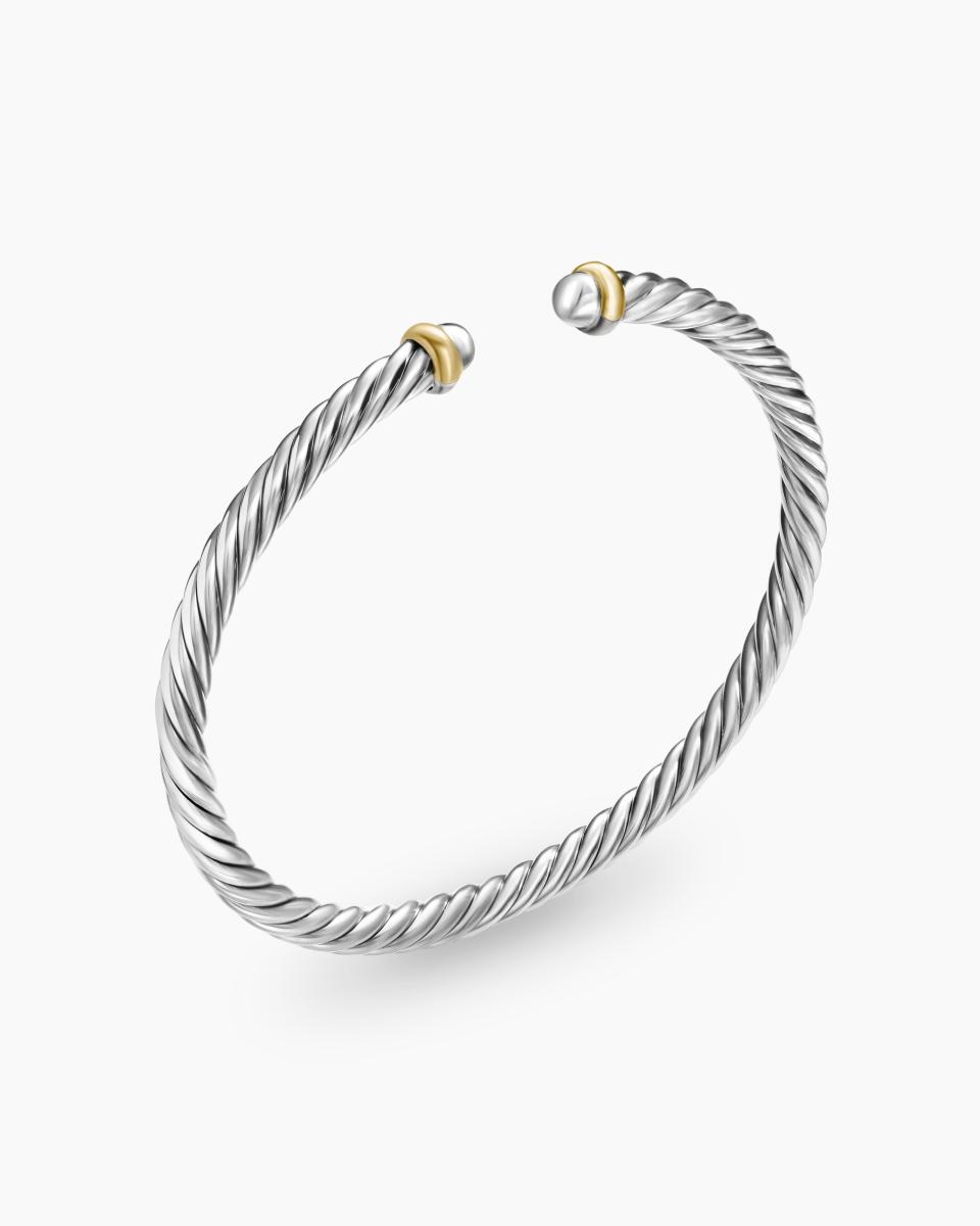 <p><a href="https://go.redirectingat.com?id=74968X1596630&url=https%3A%2F%2Fwww.davidyurman.com%2Fwomens%2Fbracelets%2Fcable-flex-bracelet-in-sterling-silver-with-14k-yellow-gold-4mm-B18092%2BS4ZZZ.html&sref=https%3A%2F%2Fwww.townandcountrymag.com%2Fstyle%2Fjewelry-and-watches%2Fa61142964%2Fdavid-yurman-cable-flex-bracelet-review%2F" rel="nofollow noopener" target="_blank" data-ylk="slk:Shop Now;elm:context_link;itc:0;sec:content-canvas" class="link ">Shop Now</a></p><p>Cable Flex Bracelet</p><p>davidyurman.com</p><p>$375.00</p>