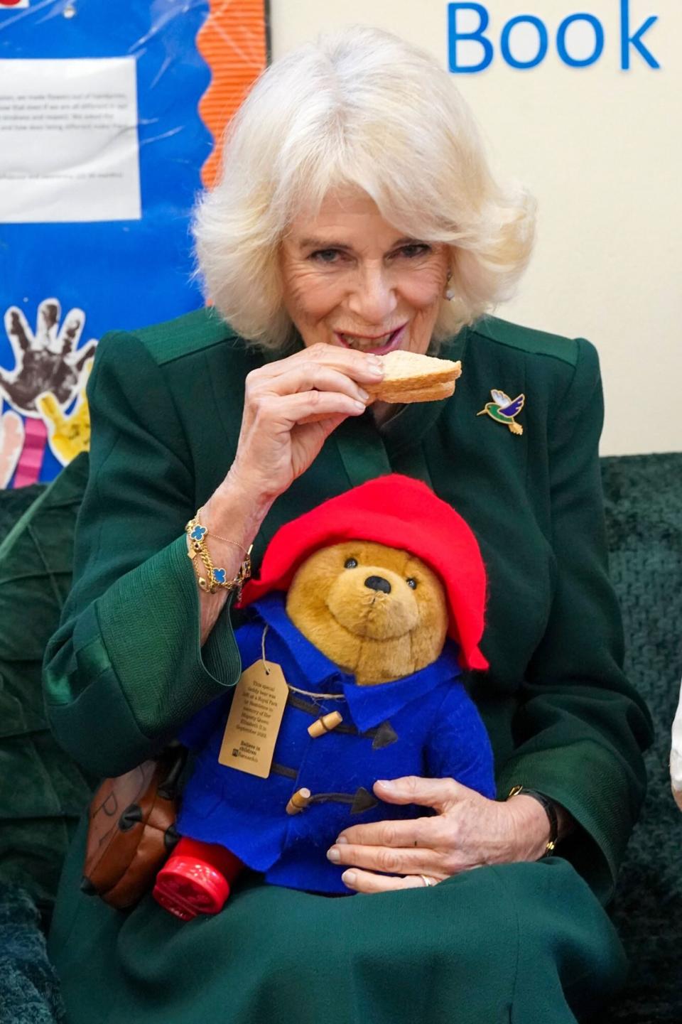 Camilla, the Queen Consort, attends special teddy bears picnic at a Barnardo's Nursery