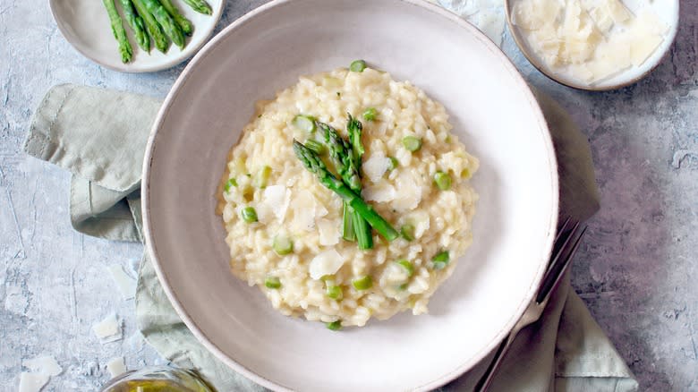 Asparagus and parmesan risotto