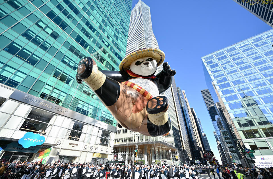 The Po balloon at the 2023 Macy’s Thanksgiving Day Parade in New York (Photo: Getty Images)