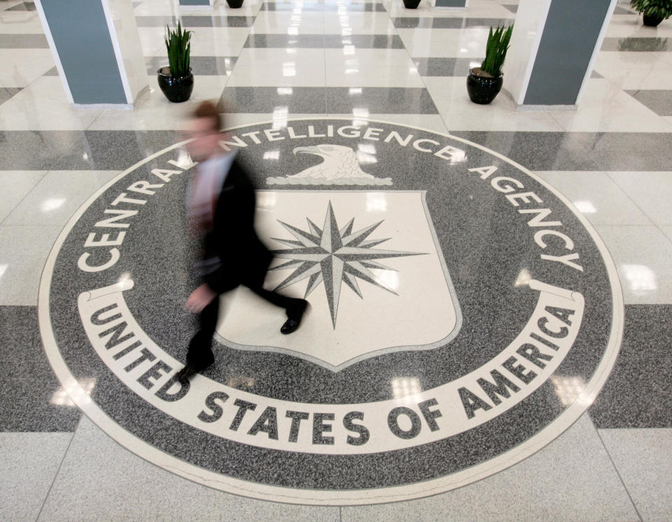 FILE PHOTO - The lobby of the CIA Headquarters Building is pictured in Langley, Virginia, U.S. on August 14, 2008. REUTERS/Larry Downing/File Photo