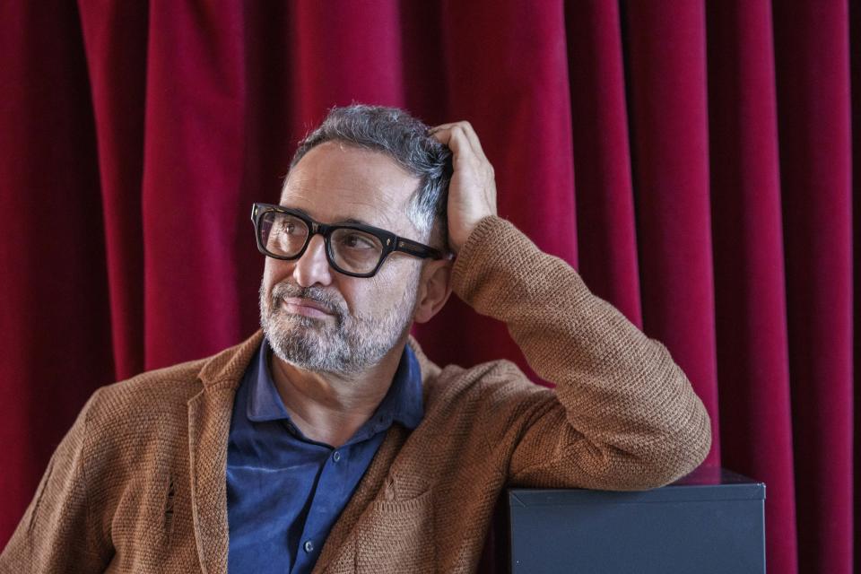 Uruguayan singer Jorge Drexler poses during an interview with The Associated Press in Madrid, Spain, Wednesday, April 3, 2024. (AP Photo/Manu Fernandez)