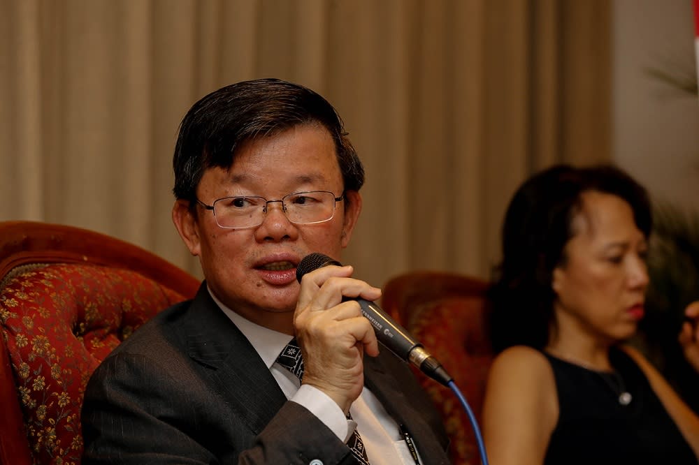 Penang Chief Minister Chow Kon Yeow speaks to the press after launching the 5th Penang Global Business Services (GBS) Conference in Bayan Lepas August 22, 2019. — Picture by Sayuti Zainudin