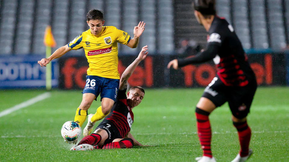 Western Sydney Wanderers and Central Coast Mariners, pictured here during their draw in the A-League.