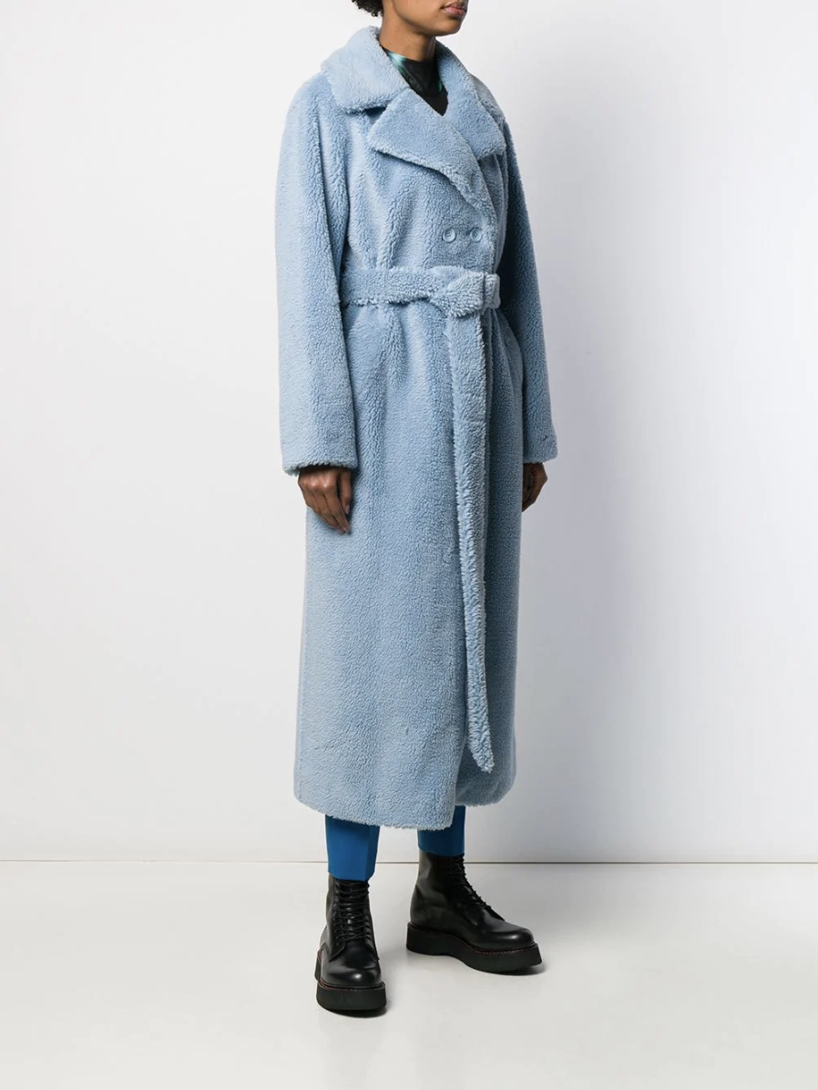 Stand Studio double-breasted belted coat (Credit: Farfetch)