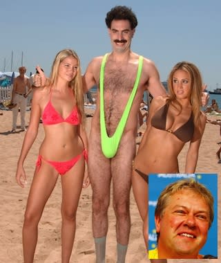 Australian loses bet, has to wear Borat mankini to Olympic Opening Ceremony