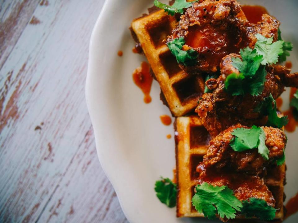 Tupelo Honey has several versions of chicken and waffles.