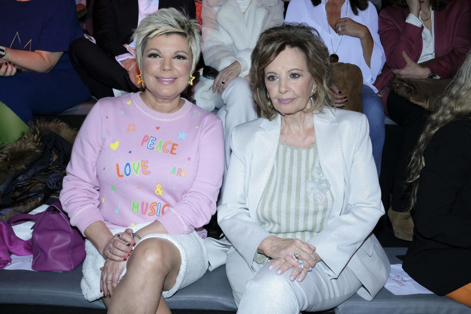 Maria Teresa Campos and Terelu Campos during in fashion show during Mercedes Benz Fashion Week Madrid Autumn/Winter 2020-21 on January 29, 2020 in Madrid, Spain  (Photo by Oscar Gonzalez/NurPhoto via Getty Images)