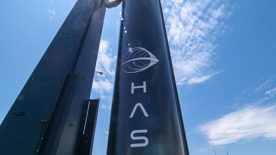 Rocket Lab's HASTE launch vehicle is a modified version of its Electron rocket designed to support hypersonic flight testing. (Austin Adams)