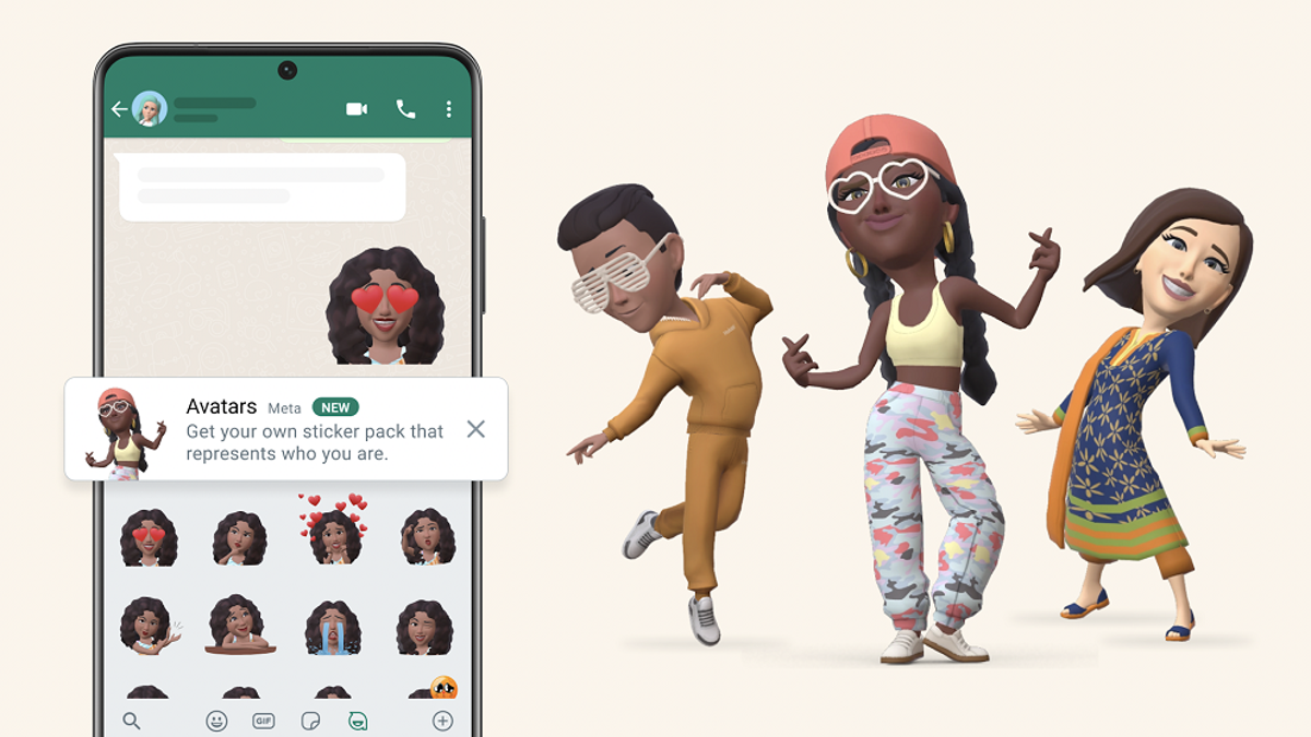 WhatsApp’s avatars are cartoony caricatures of you (Meta)