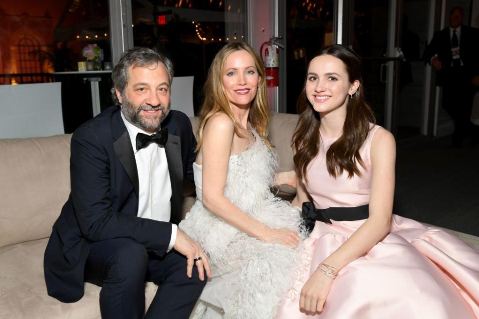 Judd Apatow, Leslie Mann, and Maude Apatow