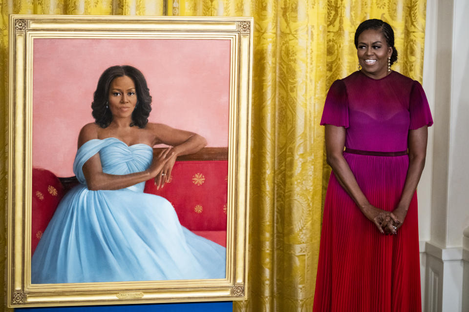 Former First Lady Michelle Obama attends the official White House portrait unveiling ceremony for herself and former President Barack Obama in the East Room of the White House on Wednesday, September 7, 2022. - Credit: CQ-Roll Call, Inc via Getty Imag