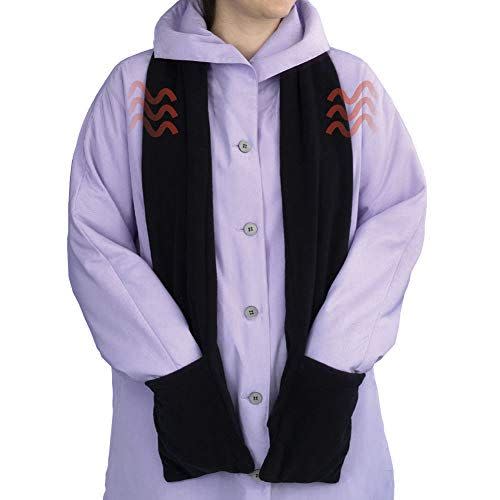 1) Bits and Pieces - Micro Fleece Battery-Operated Heated Scarf - 66" Long Neckwear with Pockets