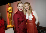 Greta Gerwig, left, and Laura Dern attend the 92nd Academy Awards Nominees Luncheon at the Loews Hotel on Monday, Jan. 27, 2020, in Los Angeles. (Photo by Danny Moloshok/Invision/AP)