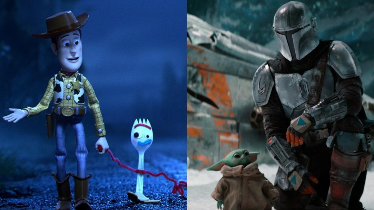  Toy Story 4 and The Mandalorian. 