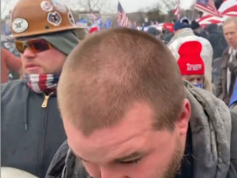 FILE: Left, in brown hat: James Mault, January 6, 2021, U.S. Capitol. / Credit: Federal charging documents