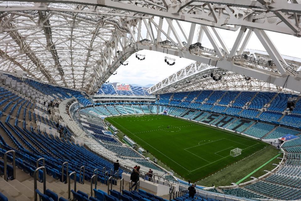 <p>Fisht Stadium, Sochi<br>Year opened: 2014<br>Capacity: 47,659<br>Which games: Three group games, one last 16 match, and a quarter final.<br>Fun fact: Named after Mount Fisht, in the Caucasus mountains </p>