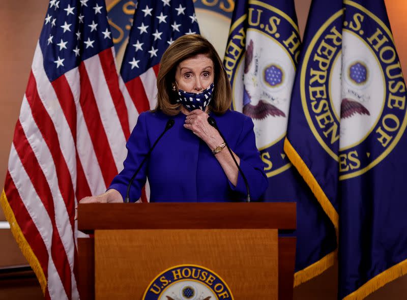 House Speaker Nancy Pelosi introduces legislation to create 25th Amendment commission during news conference on Capitol Hill in Washington