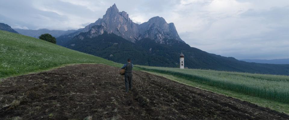 The natural backdrop of the Alps adds to the scenery in the film.