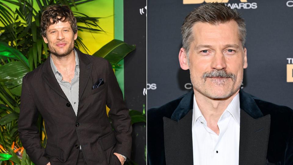 Split image of James Norton and Nikolaj Coster-Waldau