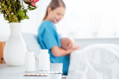 <span class="caption">New research has found that mothers may be forgoing medication they need in order to breastfeed their babies.</span> <span class="attribution"><a class="link " href="https://www.shutterstock.com/image-photo/closeup-view-pills-flowers-vase-young-1301649121?src=DqkSaY9tHy4NKWIq1j37MQ-1-2" rel="nofollow noopener" target="_blank" data-ylk="slk:LightField Studios/Shutterstock;elm:context_link;itc:0;sec:content-canvas">LightField Studios/Shutterstock</a></span>