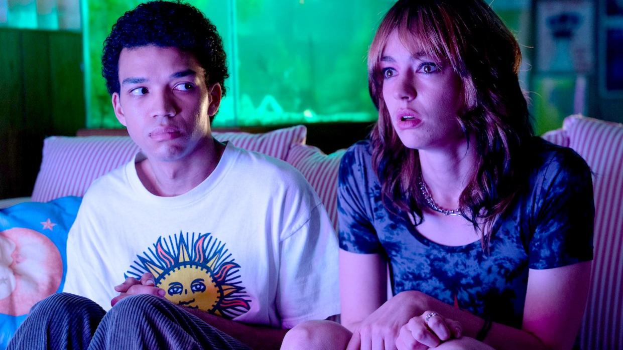I Saw the TV Glow Justice Smith and Brigette Lundy-Paine Trans Side Horror