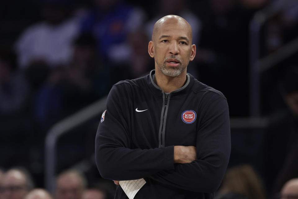 After a messy decision that the Pistons deemed a foul call in the final seconds, Monty Williams lashed out at the referees at Madison Square Garden on Monday night.