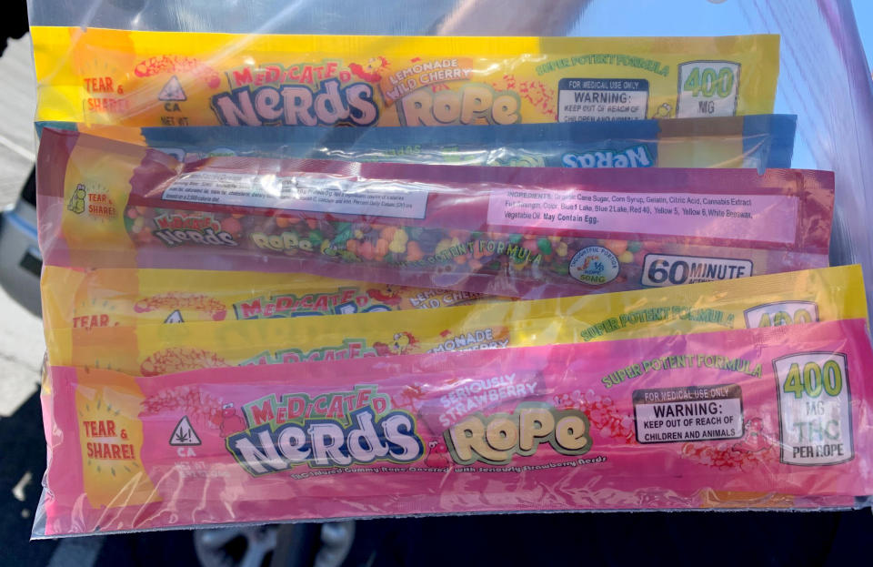 Image: Nerds Ropes candy that were infused with THC and distributed to families by the Utah Food Bank. (Roy City Police)