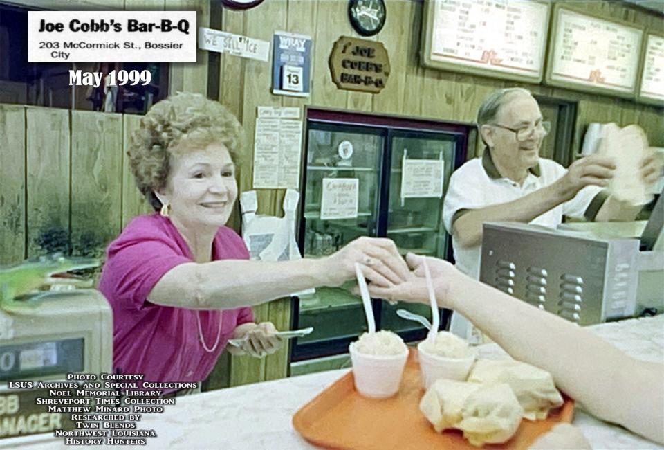 A file photo of Sue Cobb from Cobb's BBQ researched by Twin Blends: Northwest Louisiana History Hunters.