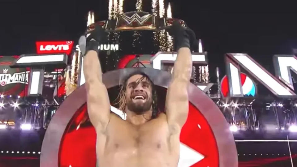 Brock Lesnar Vs.Roman Reigns Vs. Seth Rollins (WrestleMania 31)