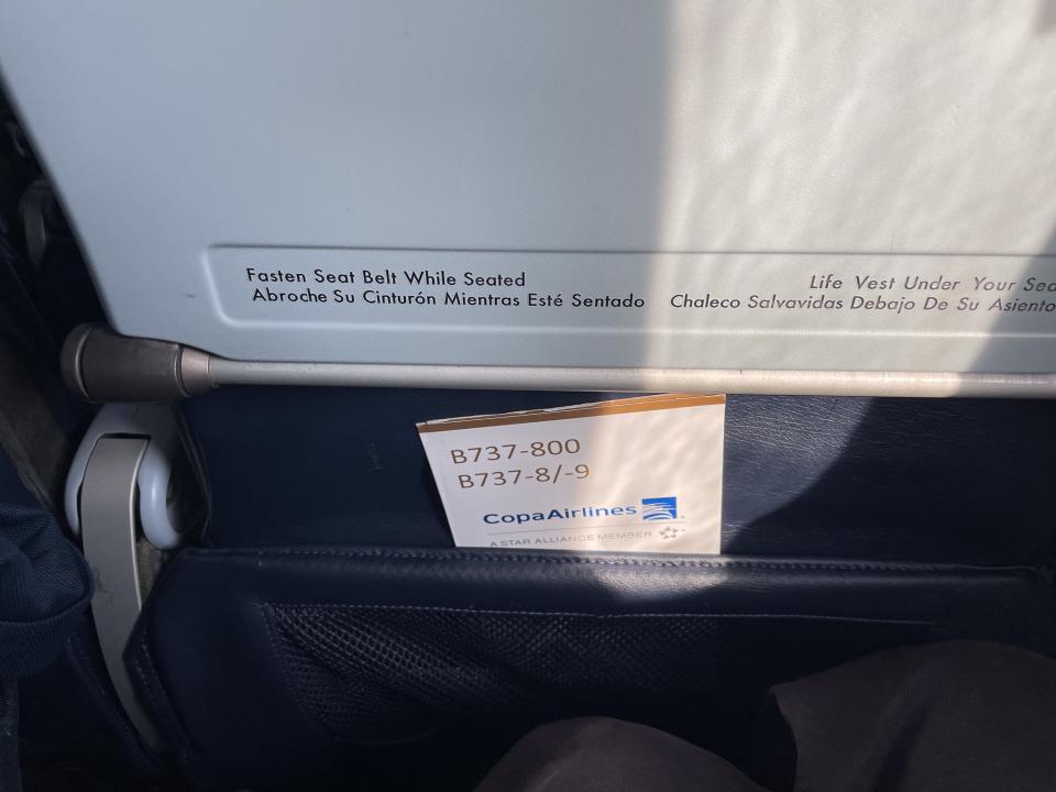 The author was riding a Boeing 737 with Copa Airlines.