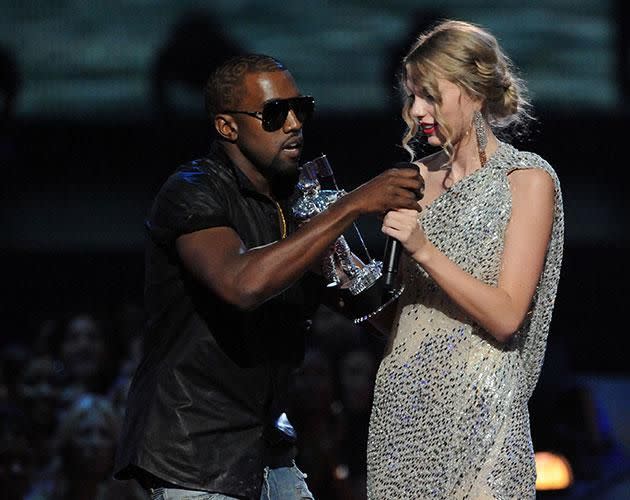Taylor and Kanye. Source: Getty