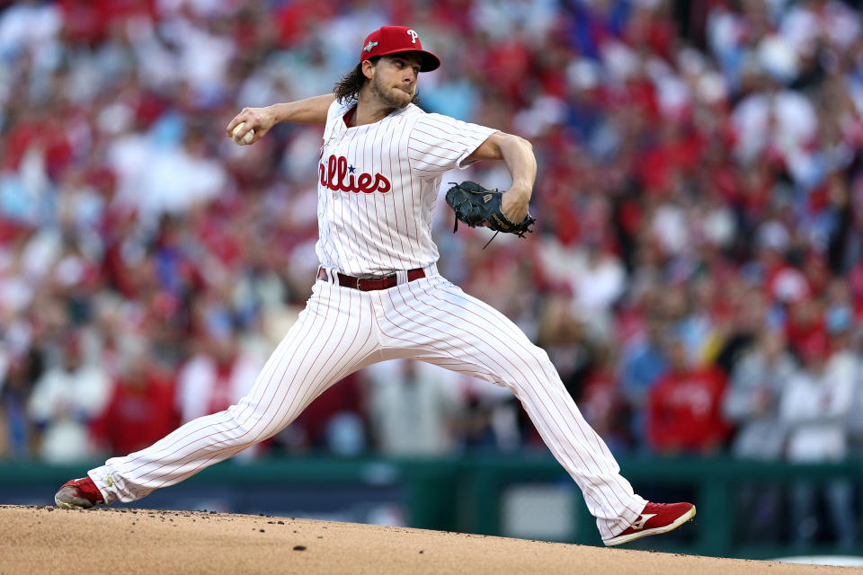 費城費城人Aaron Nola。（MLB Photo by Elsa/Getty Images）