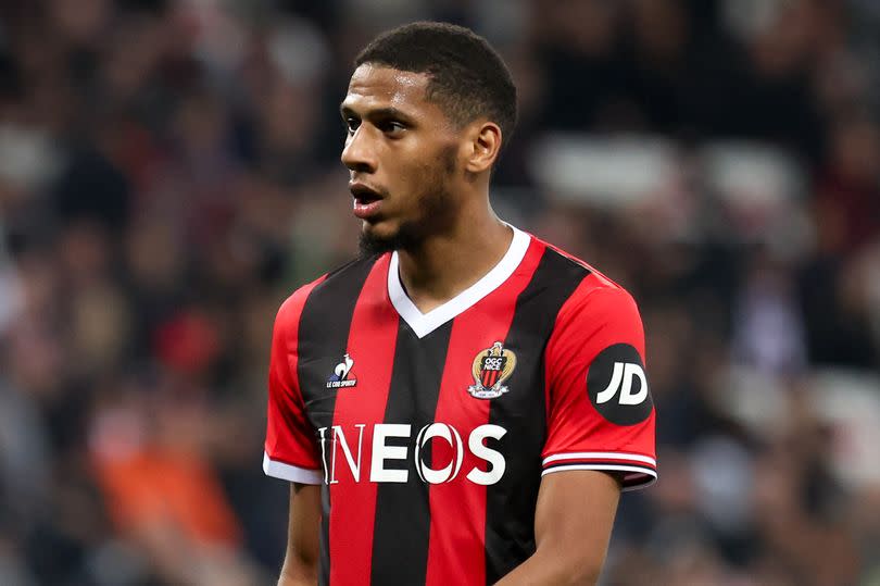 Jean-Clair Todibo of Nice during the Ligue 1 Uber Eats match between Nice and Paris at Allianz Riviera on May 15, 2024 in Nice, France.