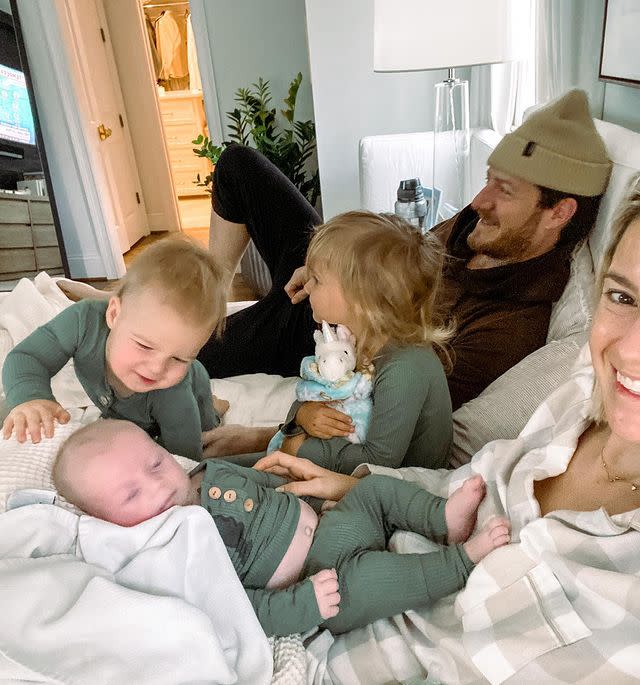 <p>The Florida Georgia Line musician and his wife Hayley spent the morning watching the Macy's Thanksgiving Day Parade with their kids — daughter <a href="https://people.com/parents/florida-georgia-line-tyler-hubbard-welcomes-daughter-olivia-rose-first-photo/" rel="nofollow noopener" target="_blank" data-ylk="slk:Olivia Rose;elm:context_link;itc:0;sec:content-canvas" class="link ">Olivia Rose</a>, 2½, and sons <a href="https://people.com/parents/florida-georgia-line-tyler-hubbard-welcomes-son-luca-reed-first-photo/" rel="nofollow noopener" target="_blank" data-ylk="slk:Luca Reed;elm:context_link;itc:0;sec:content-canvas" class="link ">Luca Reed</a>, 15 months, and <a href="https://people.com/parents/florida-georgia-line-tyler-hubbard-welcomes-son-atlas-roy-exclusive/" rel="nofollow noopener" target="_blank" data-ylk="slk:Atlas Roy;elm:context_link;itc:0;sec:content-canvas" class="link ">Atlas Roy</a>, 9 weeks.</p> <p>"GRATEFUL for our family and all the chaos in our life right now, among a zillion other things. We got to watch the Thanksgiving day parade for 5 minutes together before kids went haywire and that feels like a victory. Wishing everyone a very Happy Thanksgiving wherever and however you’re celebrating this year!🍁 <a href="https://www.instagram.com/explore/tags/gratitude/" rel="nofollow noopener" target="_blank" data-ylk="slk:#gratitude;elm:context_link;itc:0;sec:content-canvas" class="link ">#gratitude</a> <a href="https://www.instagram.com/explore/tags/thanksgiving/" rel="nofollow noopener" target="_blank" data-ylk="slk:#thanksgiving,";elm:context_link;itc:0;sec:content-canvas" class="link ">#thanksgiving,"</a> the mom of 3 wrote <a href="https://www.instagram.com/p/CID0_reDa6J/" rel="nofollow noopener" target="_blank" data-ylk="slk:on Instagram.;elm:context_link;itc:0;sec:content-canvas" class="link ">on Instagram.</a></p>