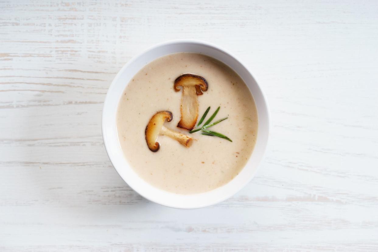 Mushroom soup with brown mushroom