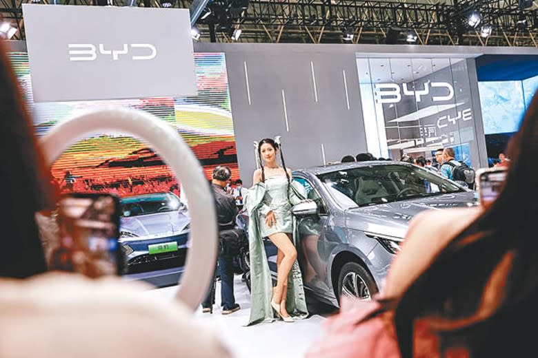 比亞迪電動車在國際市場競爭力日強。