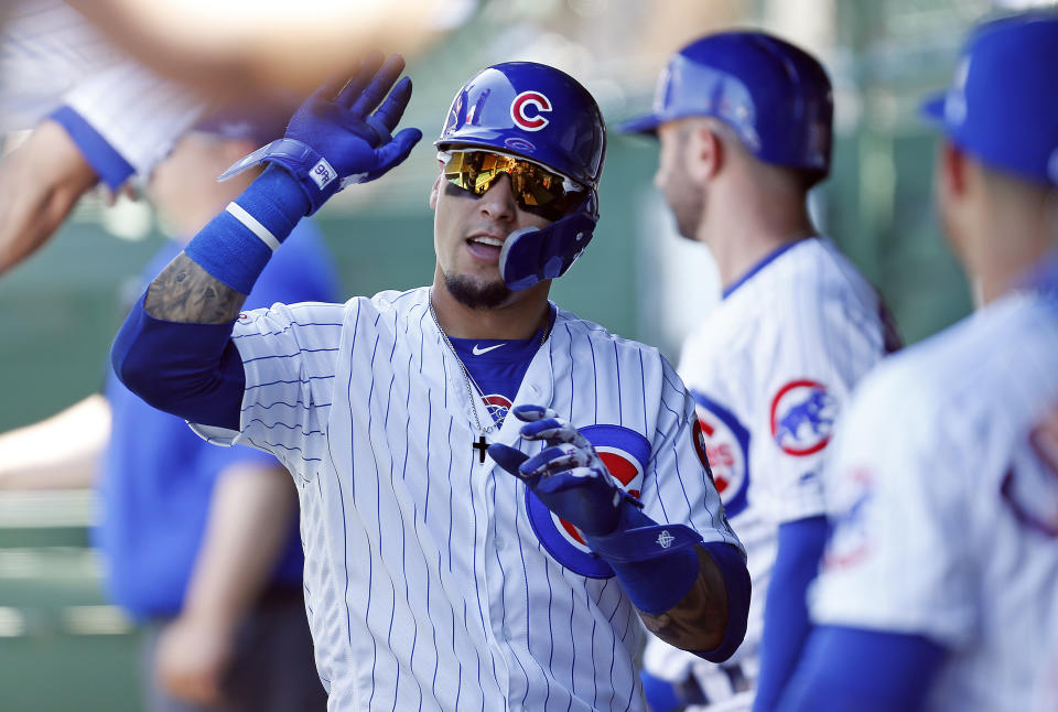 Javier Baez will start at shortstop for the NL team. (Photo by Nuccio DiNuzzo/Getty Images)