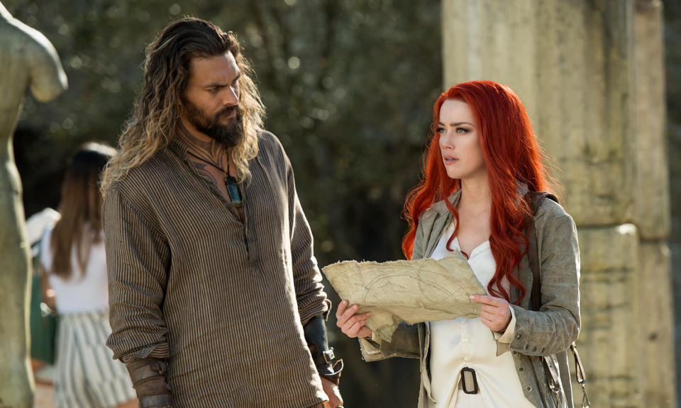 Jason Momoa and Amber Heard as Aquaman and Mera explore Sicily in <i>Aquaman</i> (Warner Bros.)