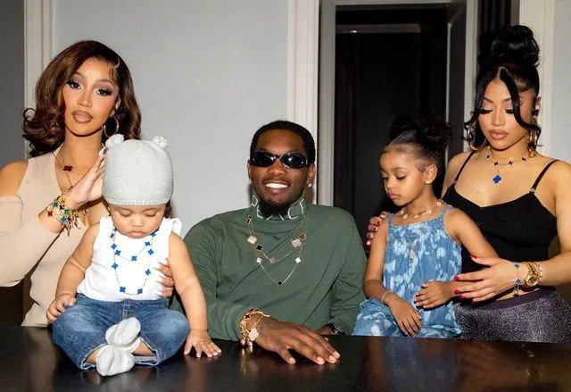 Cardi B/Instagram Cardi B her sister, Offest and their kids