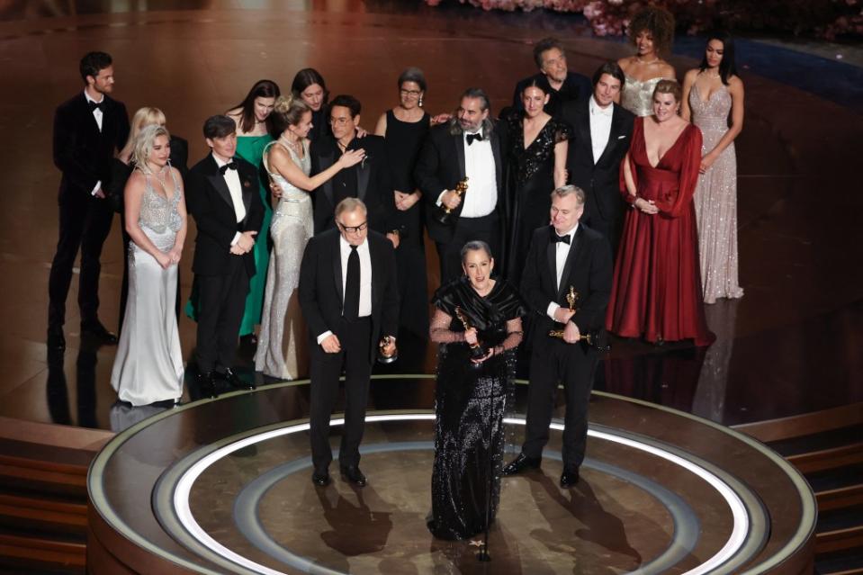 The “Scent of a Woman” alum’s hesitant delivery of the award caused Osca-goers to hold their applause for the film until Pacino confirmed the name and the film’s score rang throughout LA’s Dolby Theatre. REUTERS/Mike Blake