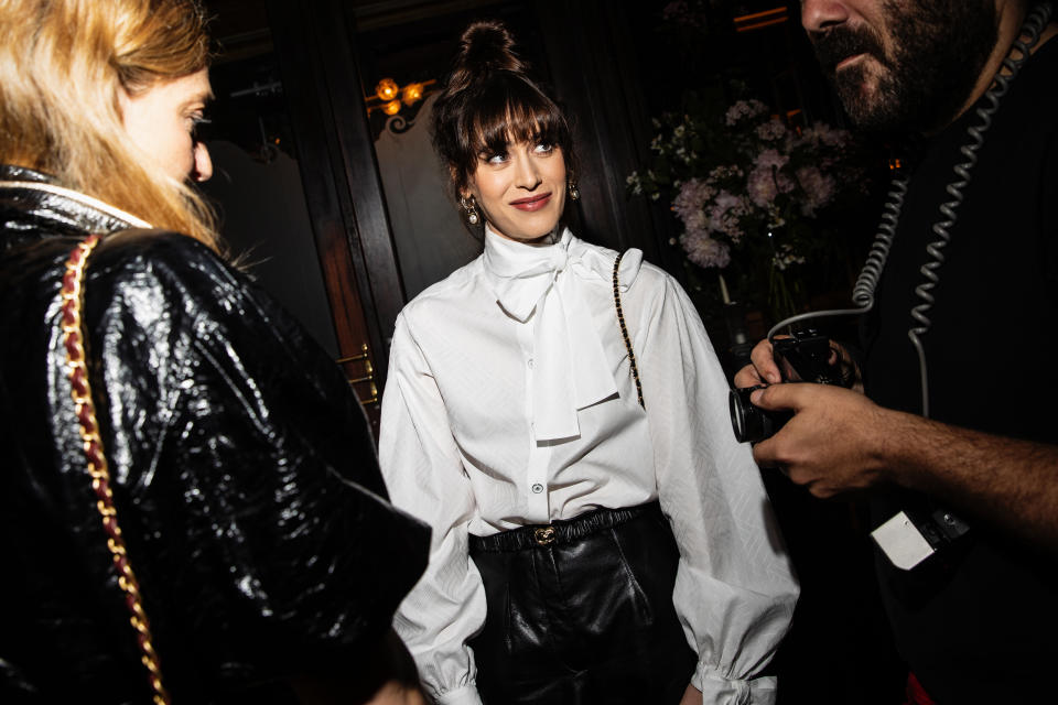 Lizzy Caplan at the Chanel Artists Dinner at Balthazar Restaurant on June 12, 2023 in New York, New York. (Photo by Lexie Moreland/WWD via Getty Images)