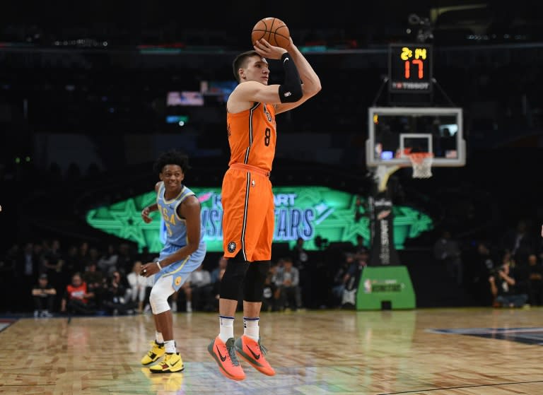 Serbian guard Bogdan Bogdanovic scored 26 points and drained seven of 13 from beyond the arc as Team World beat Team USA 155-124 in the NBA 2018 All-Star Weekend