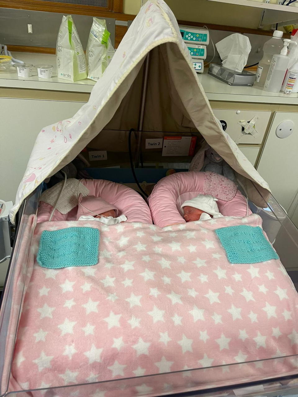 Kelsea and Willow spent one month in the neonatal unit after their birth. (Sally Kynoch/SWNS)