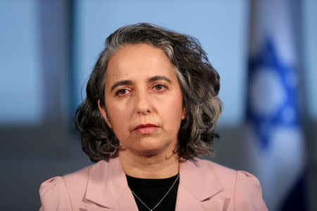 FILE PHOTO: Anat Guetta, chair of the Israel Securities Authority (ISA), listens during an interview with Reuters in Jerusalem May 7, 2019. REUTERS/Ammar Awad
