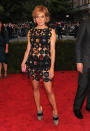 Channeling the '60s, Chloe Sevigny wore this mirrored Miu Miu mini dress to the Costume Institute Gala.